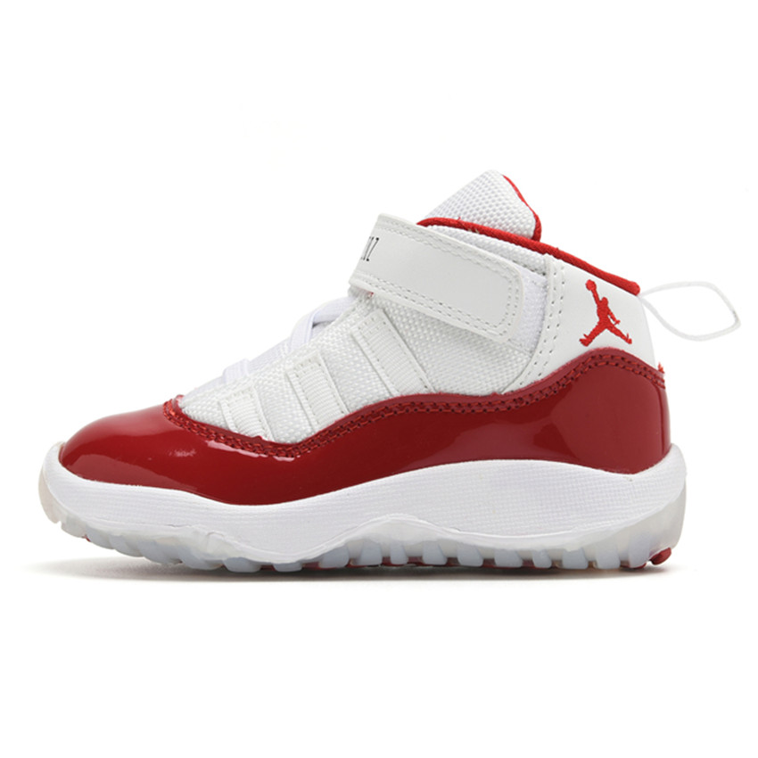 Youth White/Red Running Weapon Air Jordan 11 Shoes 022